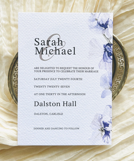 The Sarah Soft Purple Invitation