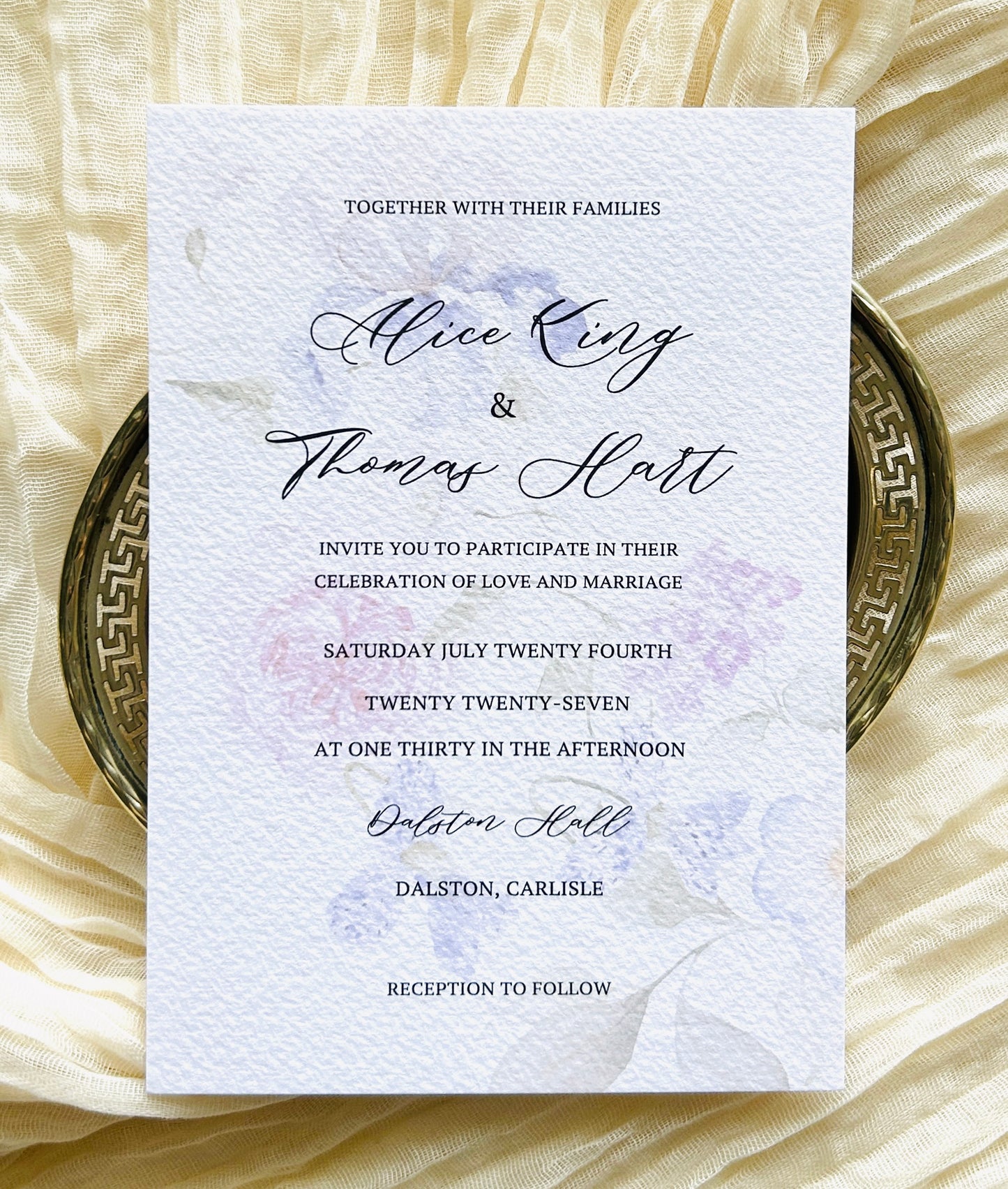 The Alice Lilac Invitation