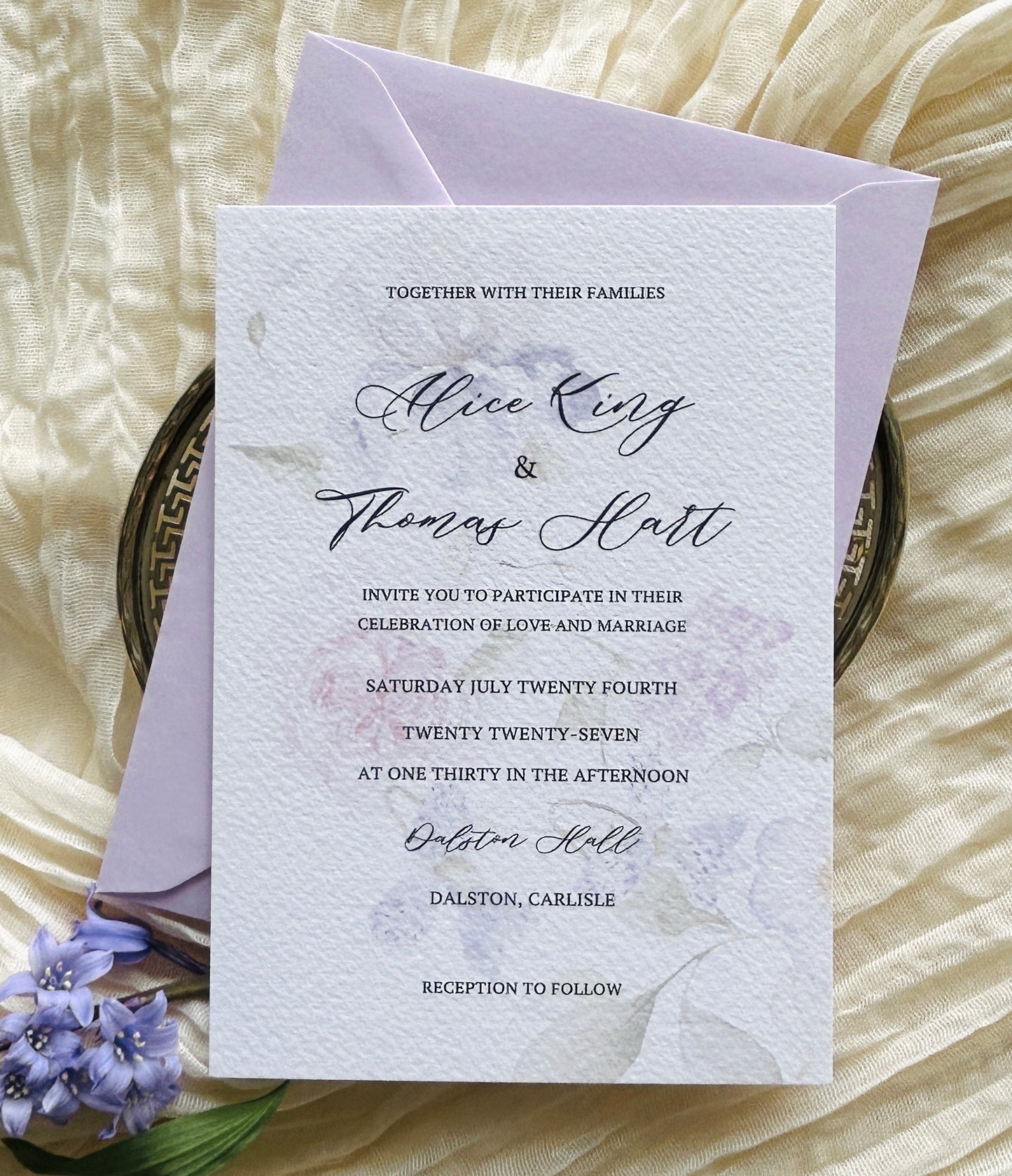 The Alice Lilac Invitation